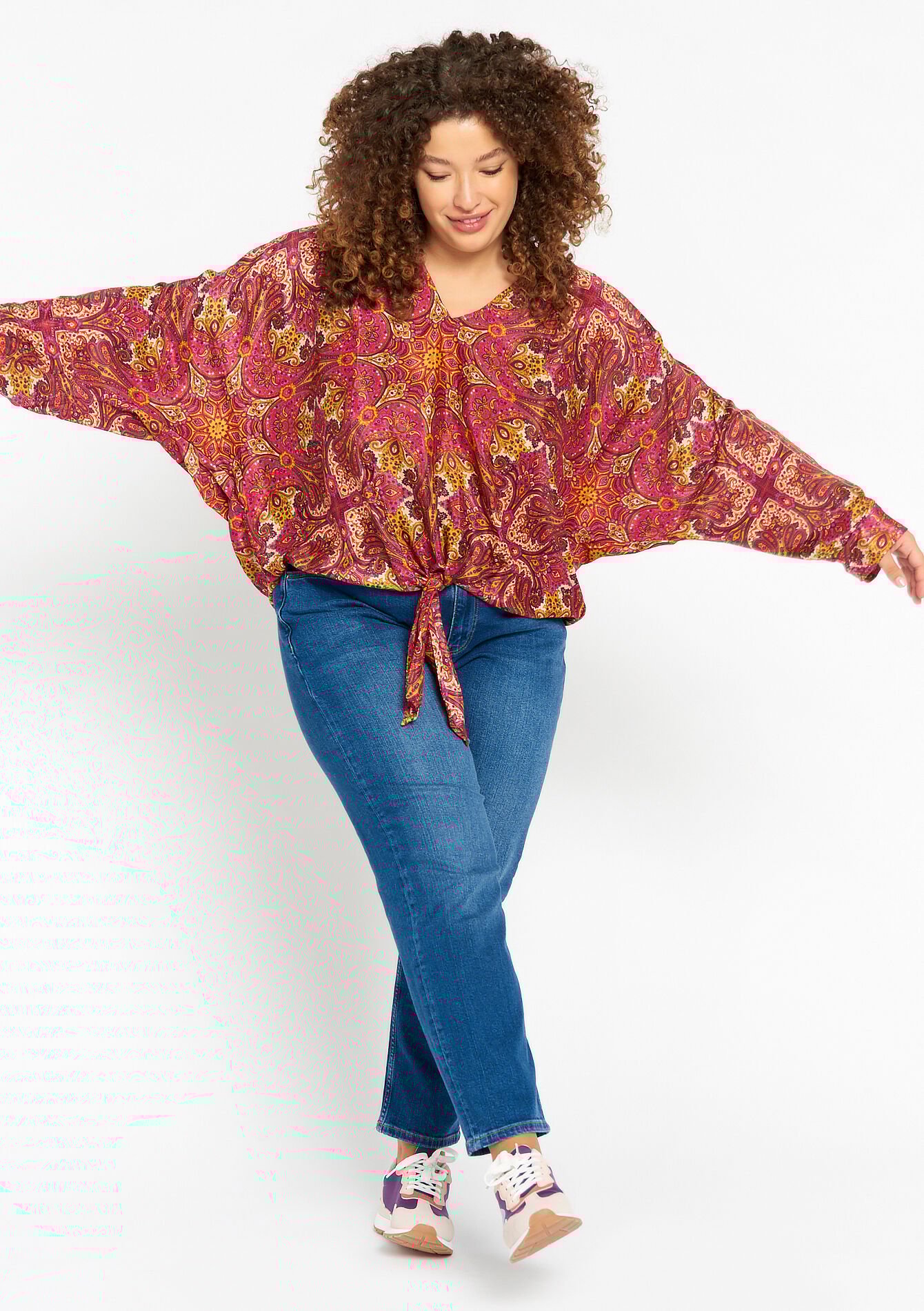 Blouse à imprimé Paisley, Blouse à imprimé Paisley - CORAL PINK - 05702253_1968