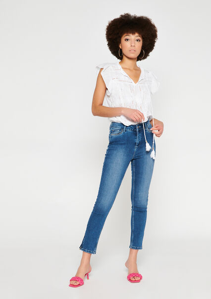 Slim jeans met hoge taille - MEDIUM BLUE - 22000286_0500