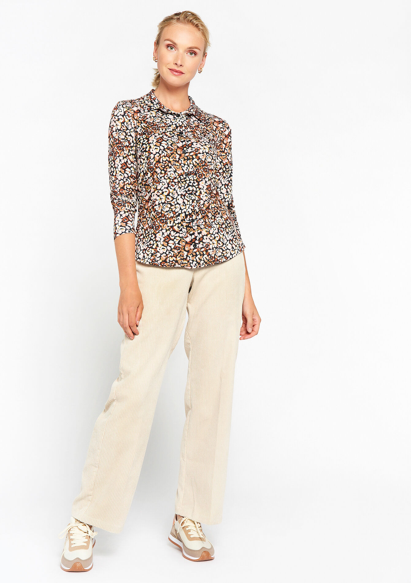 Shirt with animal print, Shirt with animal print - CAMEL GINGER - 02400264