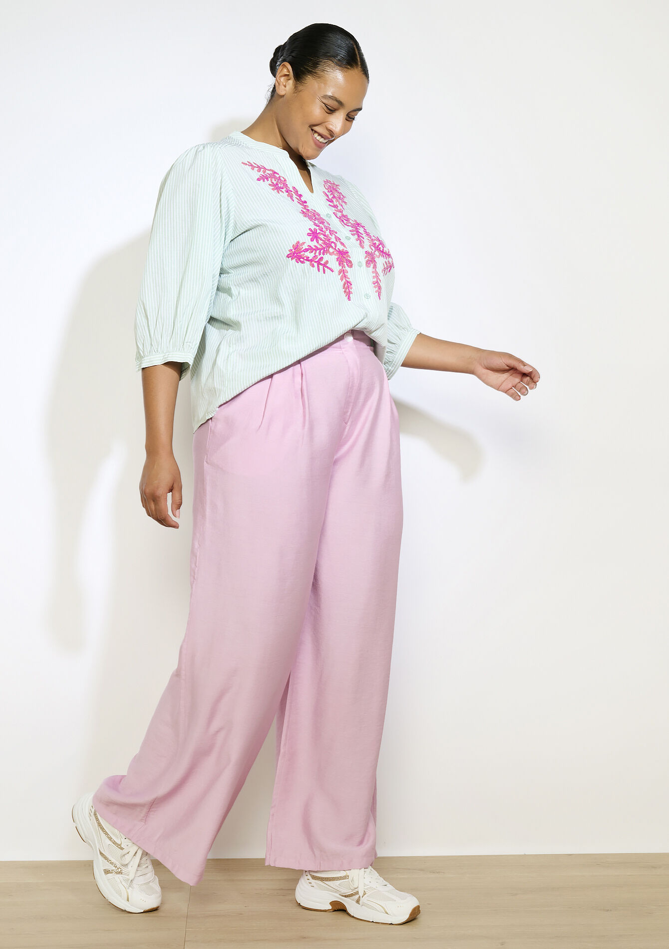 Pantalon fluide moderne - LIGHT PINK - 06100739_1303