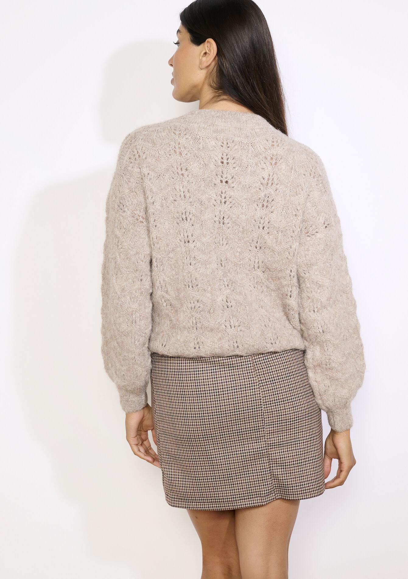 Zachte trui met textuur, Zachte trui met textuur - TAUPE - 04007095_1021