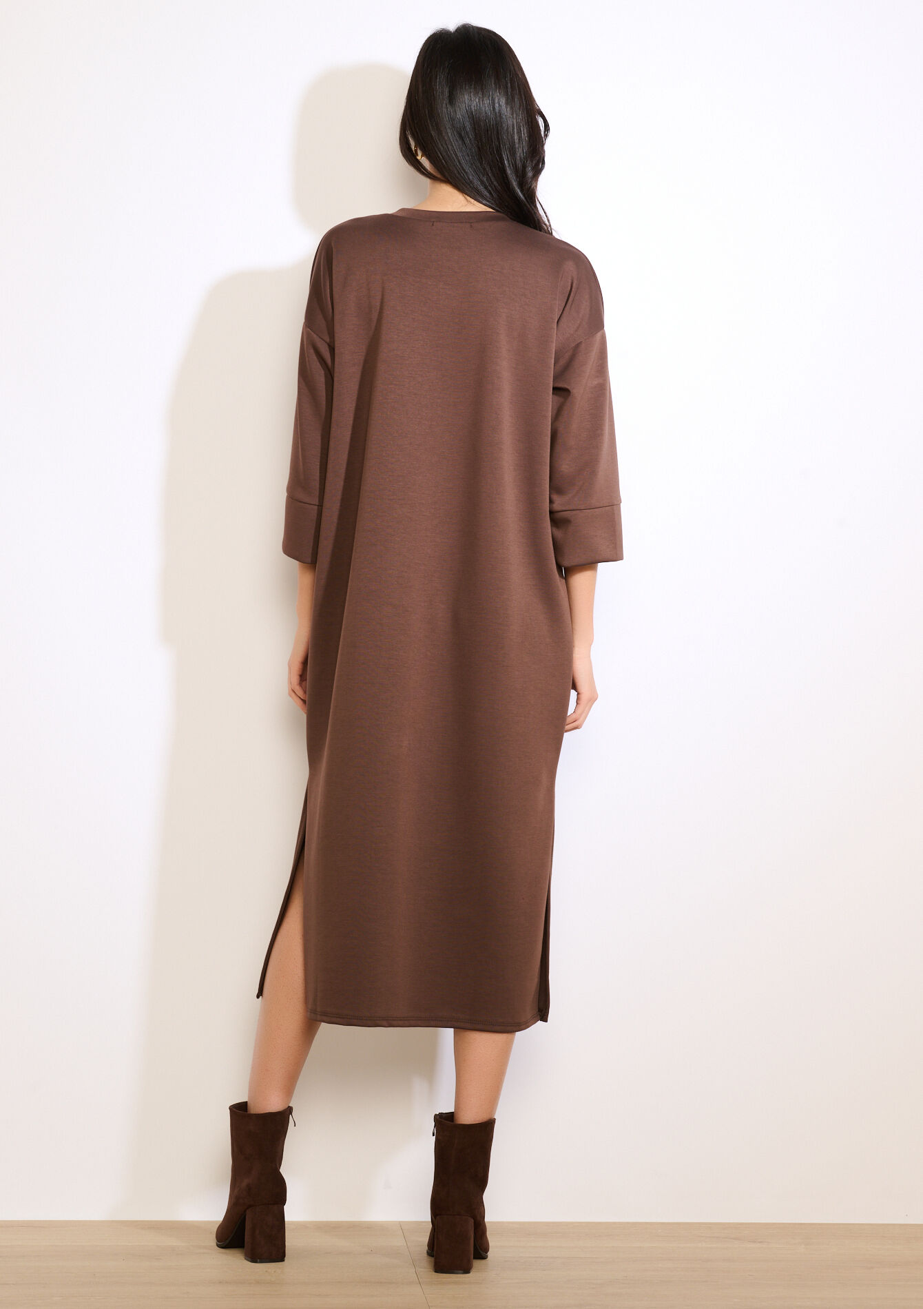 Casual sweaterjurk, Casual sweaterjurk - BROWN DARK CHOCOLATE - 08104389_3720