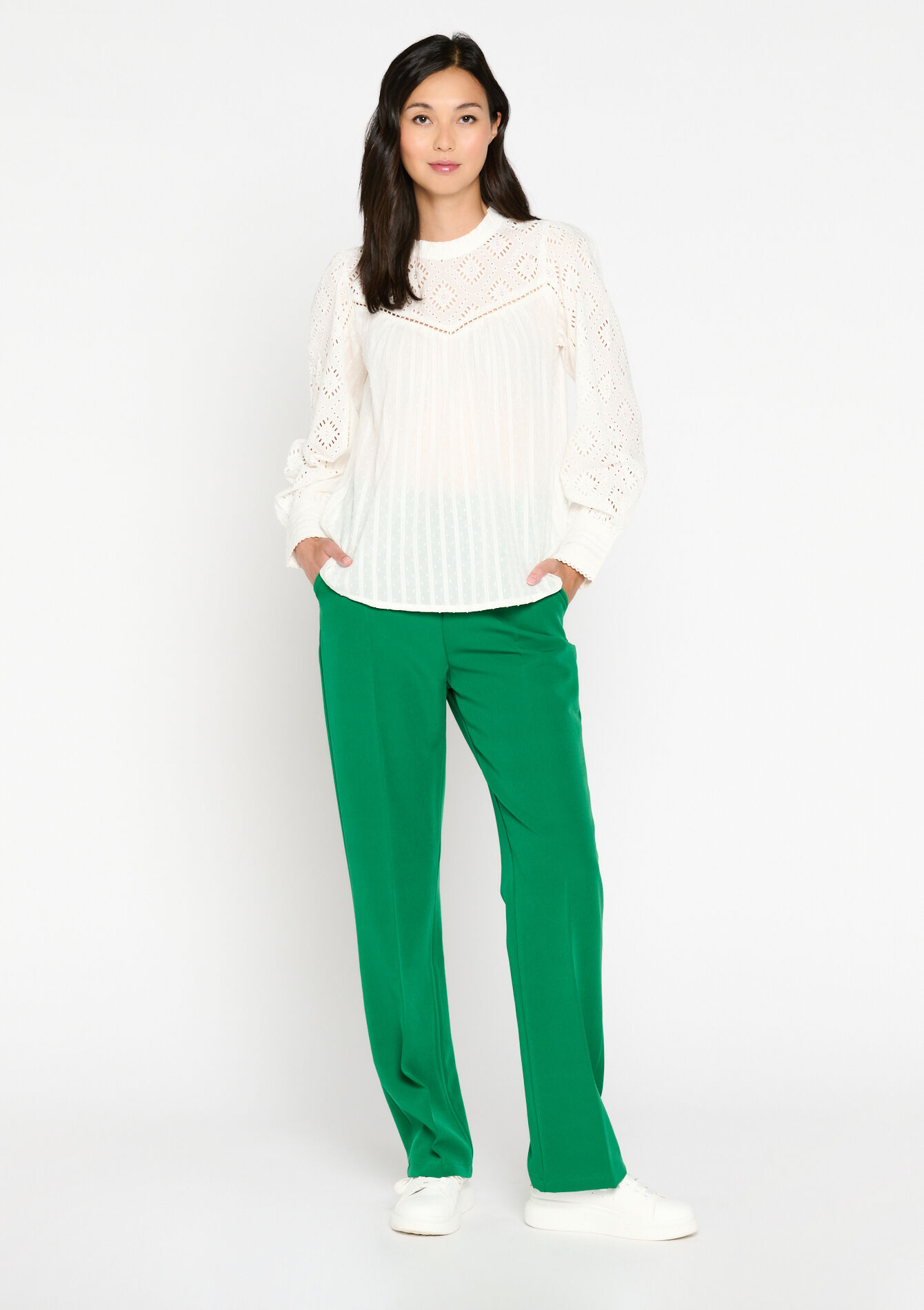 Blouse met kant, Blouse met kant - OPTICAL WHITE - 05702248_1019