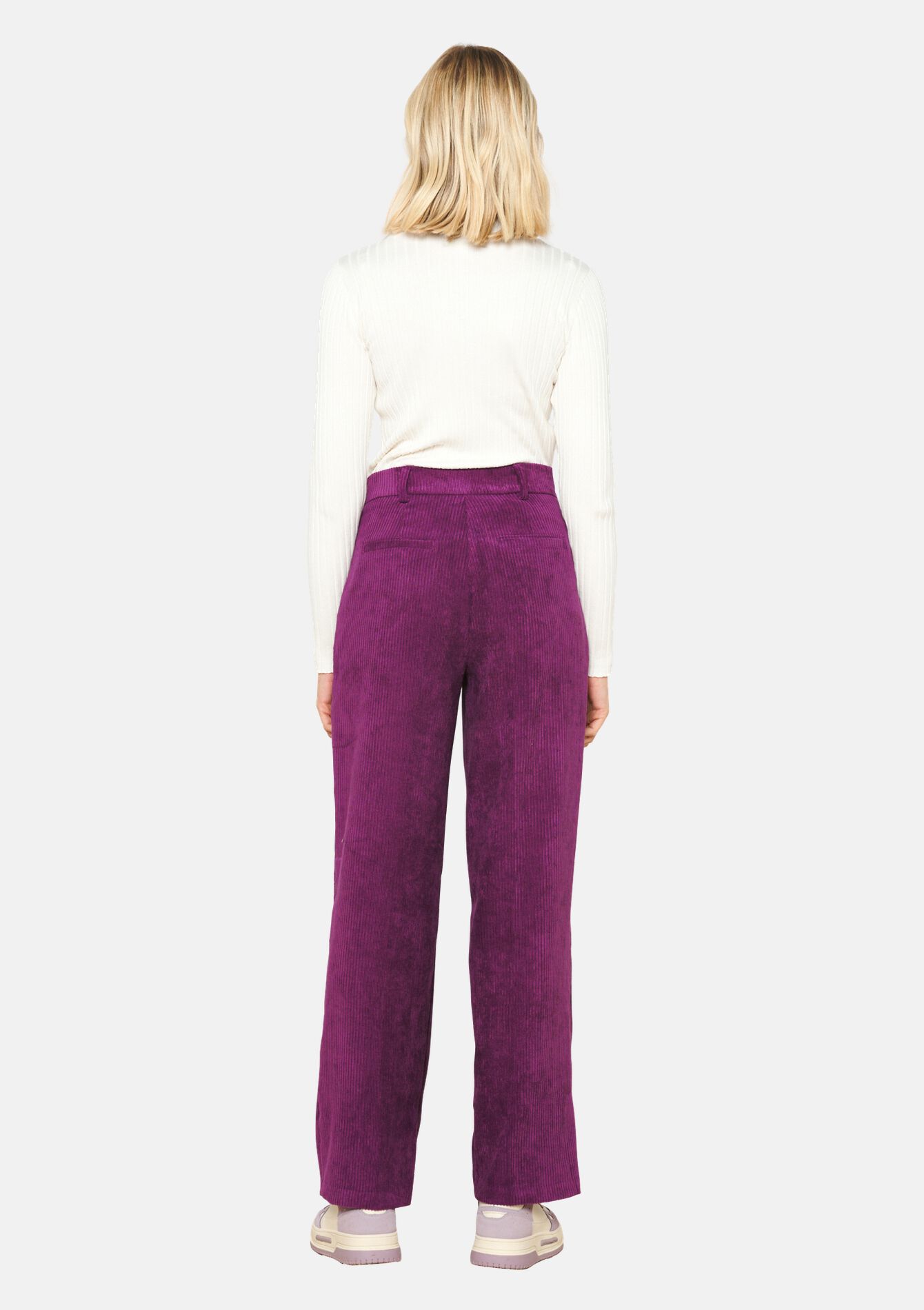 Corduroy broek - PURPLE - 06100557_5902