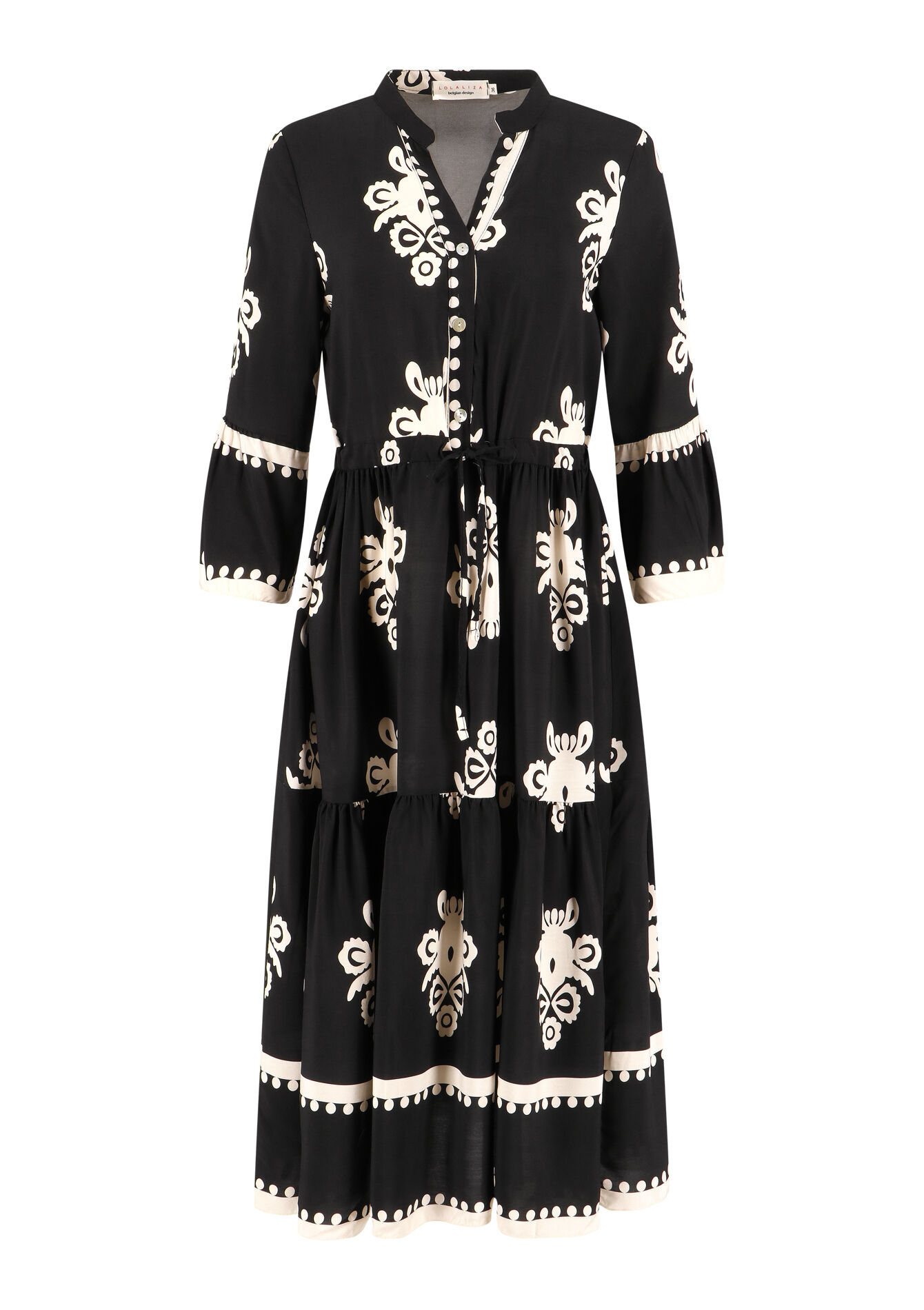 Robe longue à imprimé, Robe longue à imprimé - BLACK - 08602197_1119