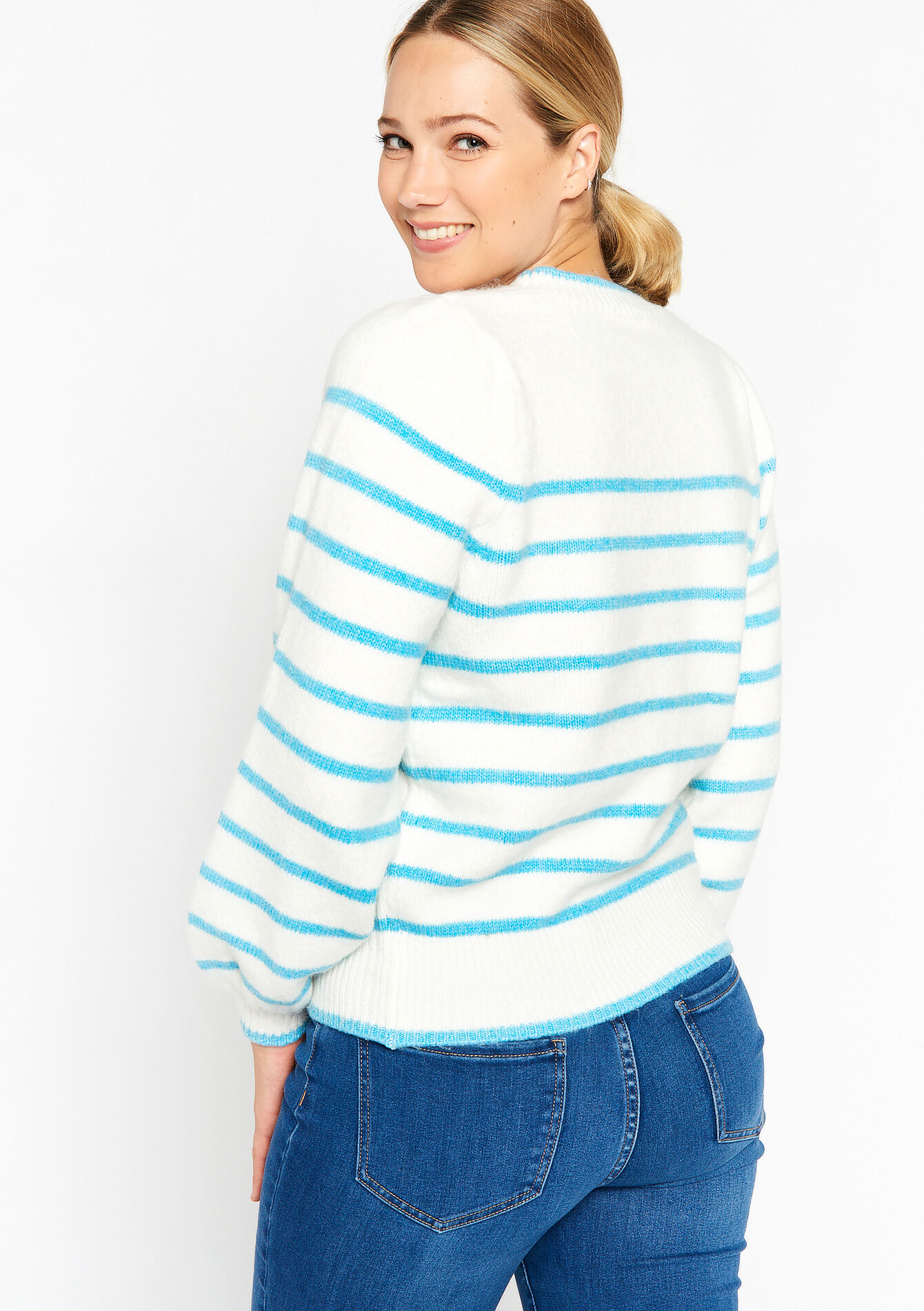 Pullover à rayures, Pullover à rayures - OFFWHITE - 04006153_1001