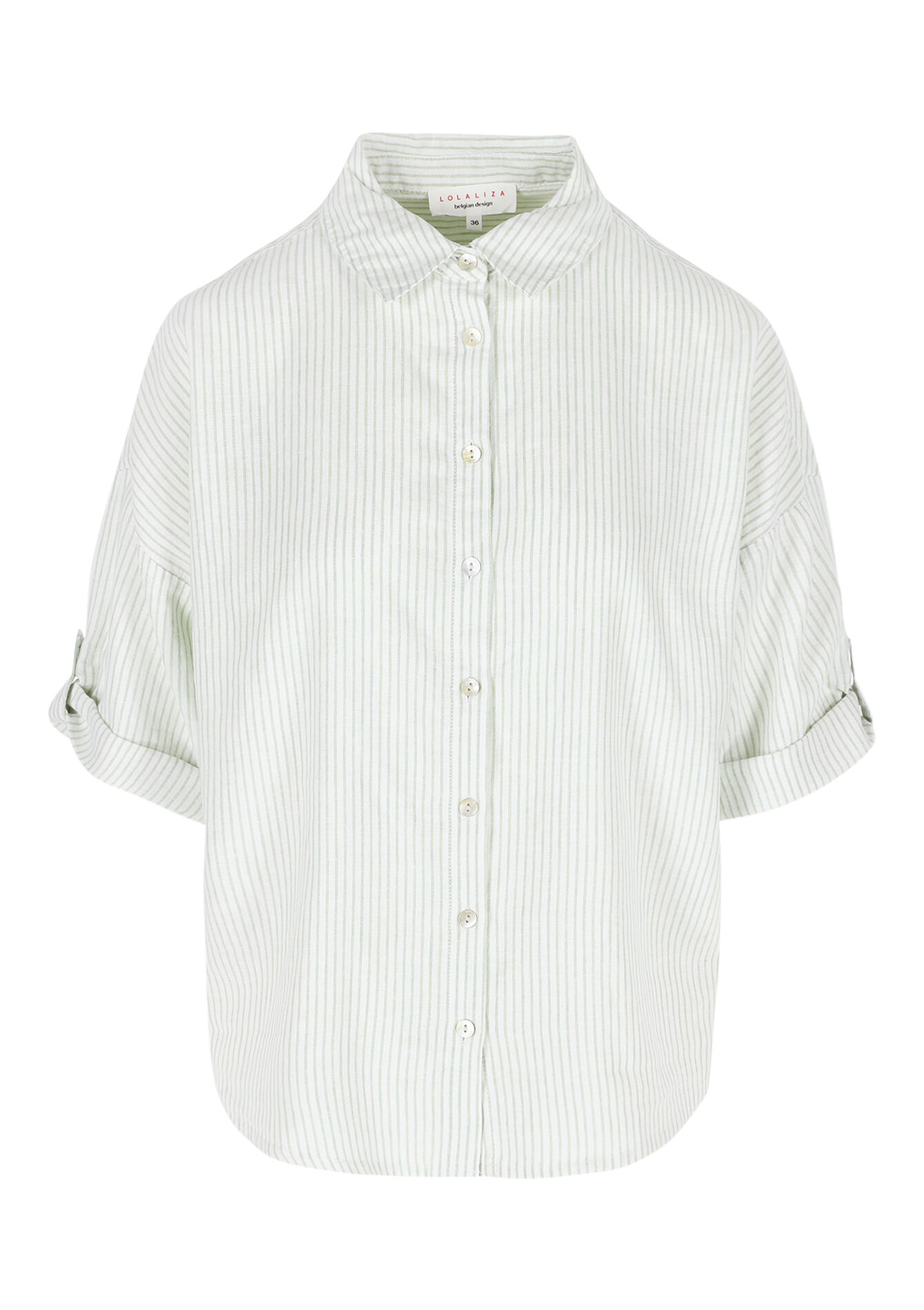 Chemise ample rayée, Chemise ample rayée - KHAKI MINT - 1116175