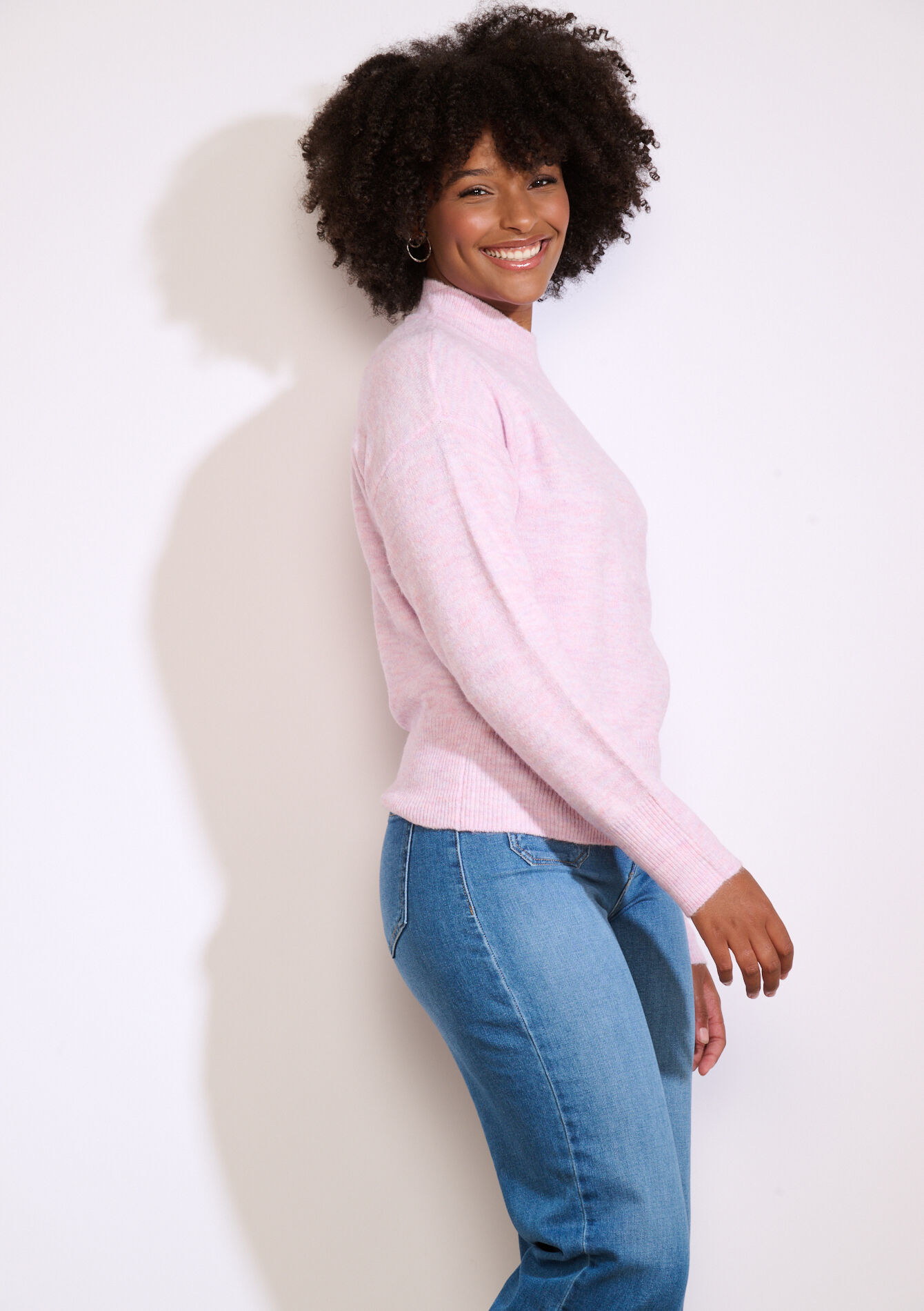 Zachte trui met col - LIGHT PINK - 04006914_1303