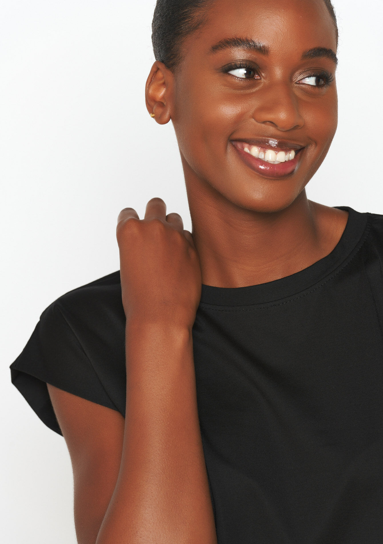 T-shirt met korte mouwen, T-shirt met korte mouwen - BLACK - 02200458_1119