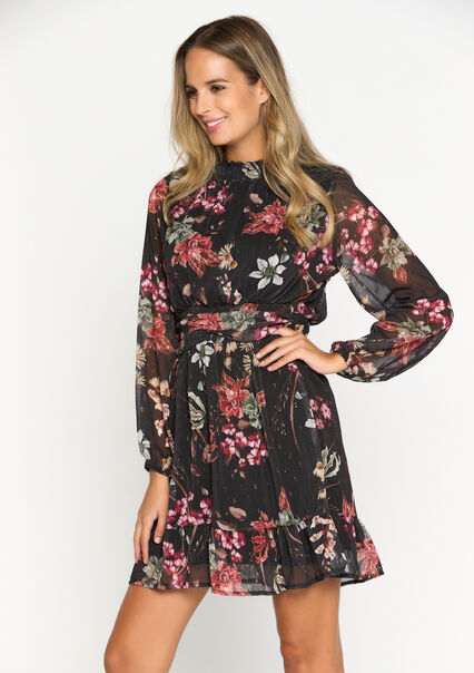 Floral-print dress - BLACK - 08103063_1119
