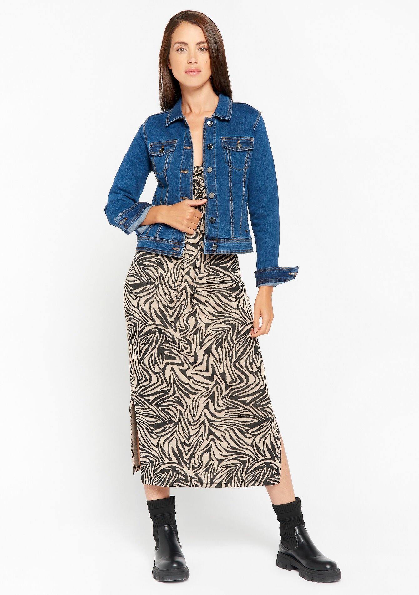 Veste en jeans classique, Veste en jeans classique - DARK BLUE - 09100649_0501