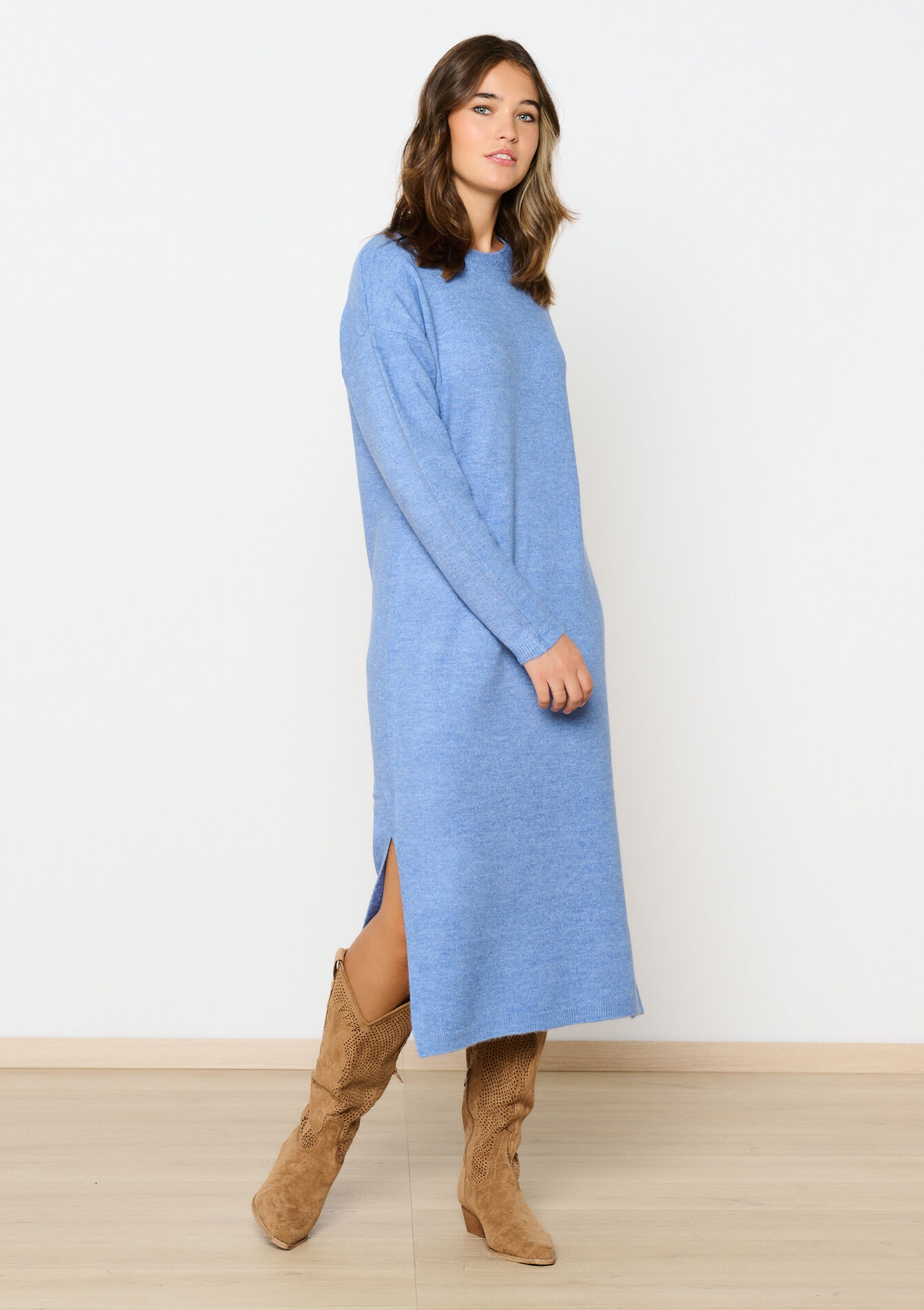 Robe pull mi-longue - BLUE DENIM - 08103551_1638
