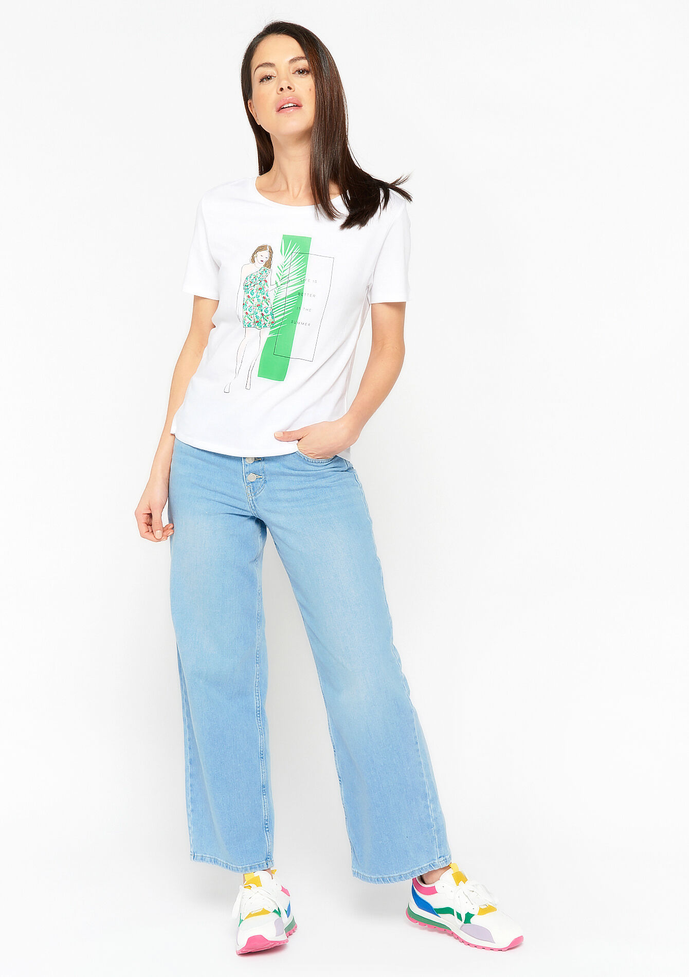 T-shirt with artwork - WHITE PAPYRUS - 02301313_1910