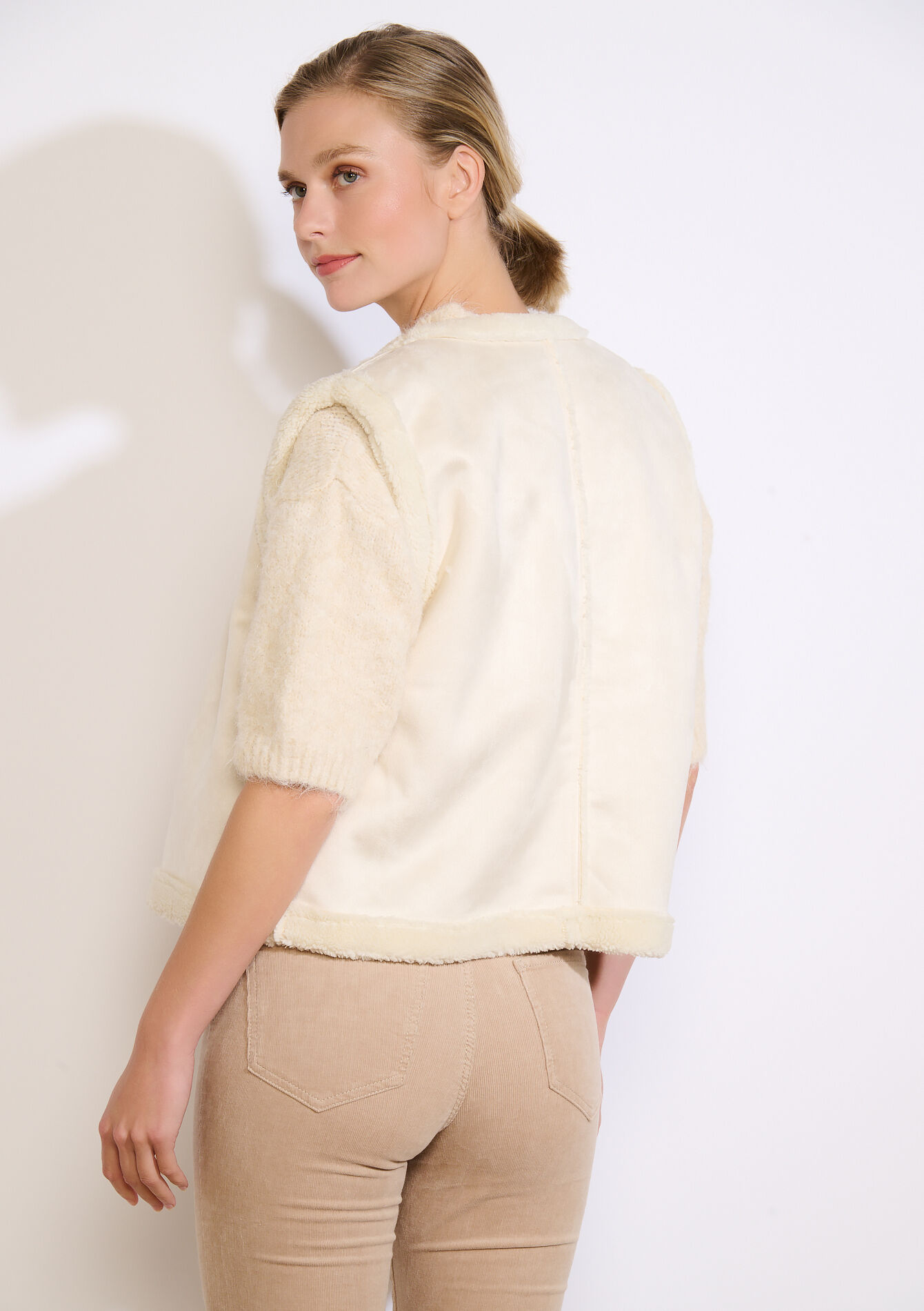 Omkeerbare gevoerde vest, Omkeerbare gevoerde vest - OFFWHITE - 09001470_1001