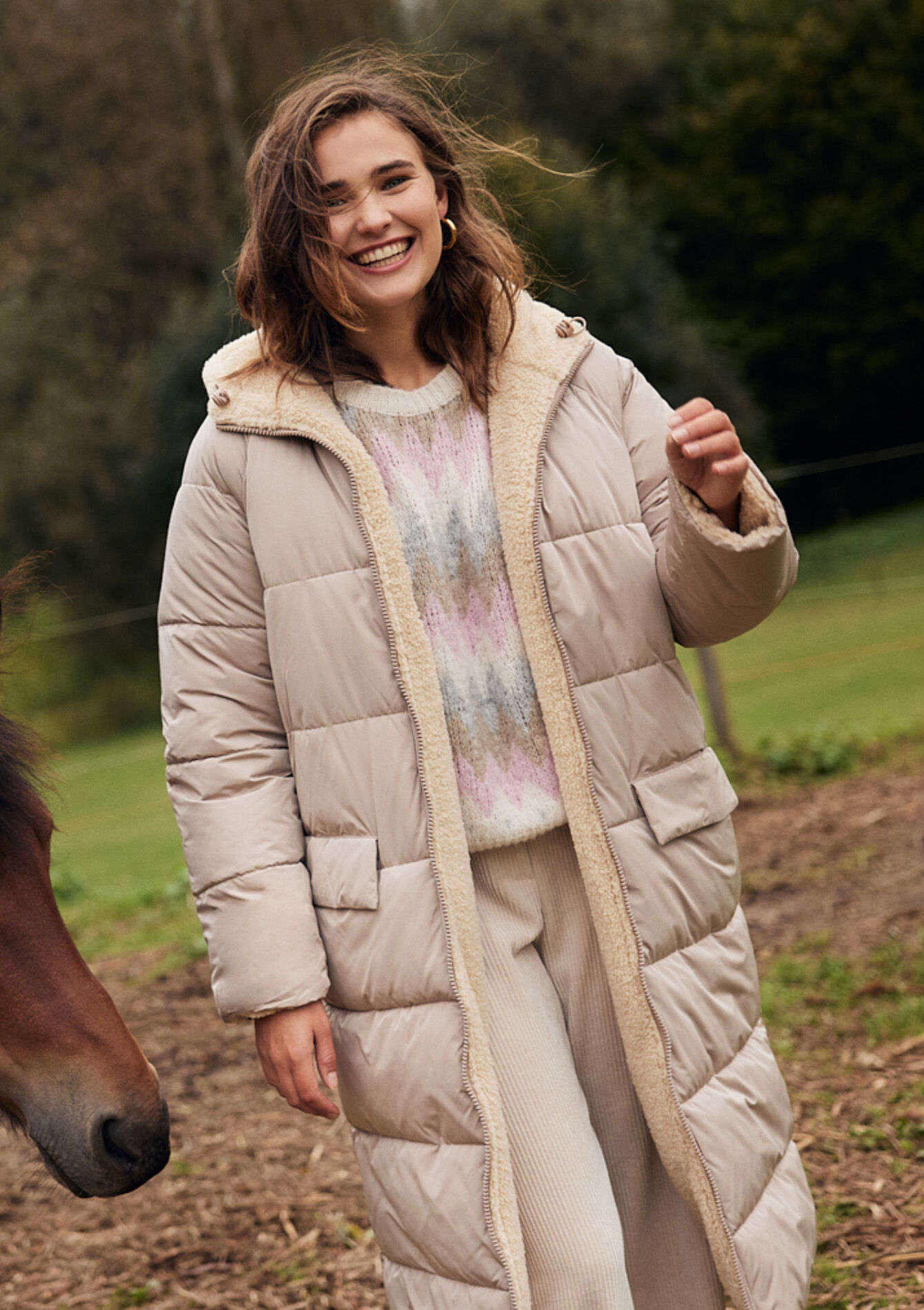 Manteau matelassé réversible - LIGHT TAUPE - 23000701_2572