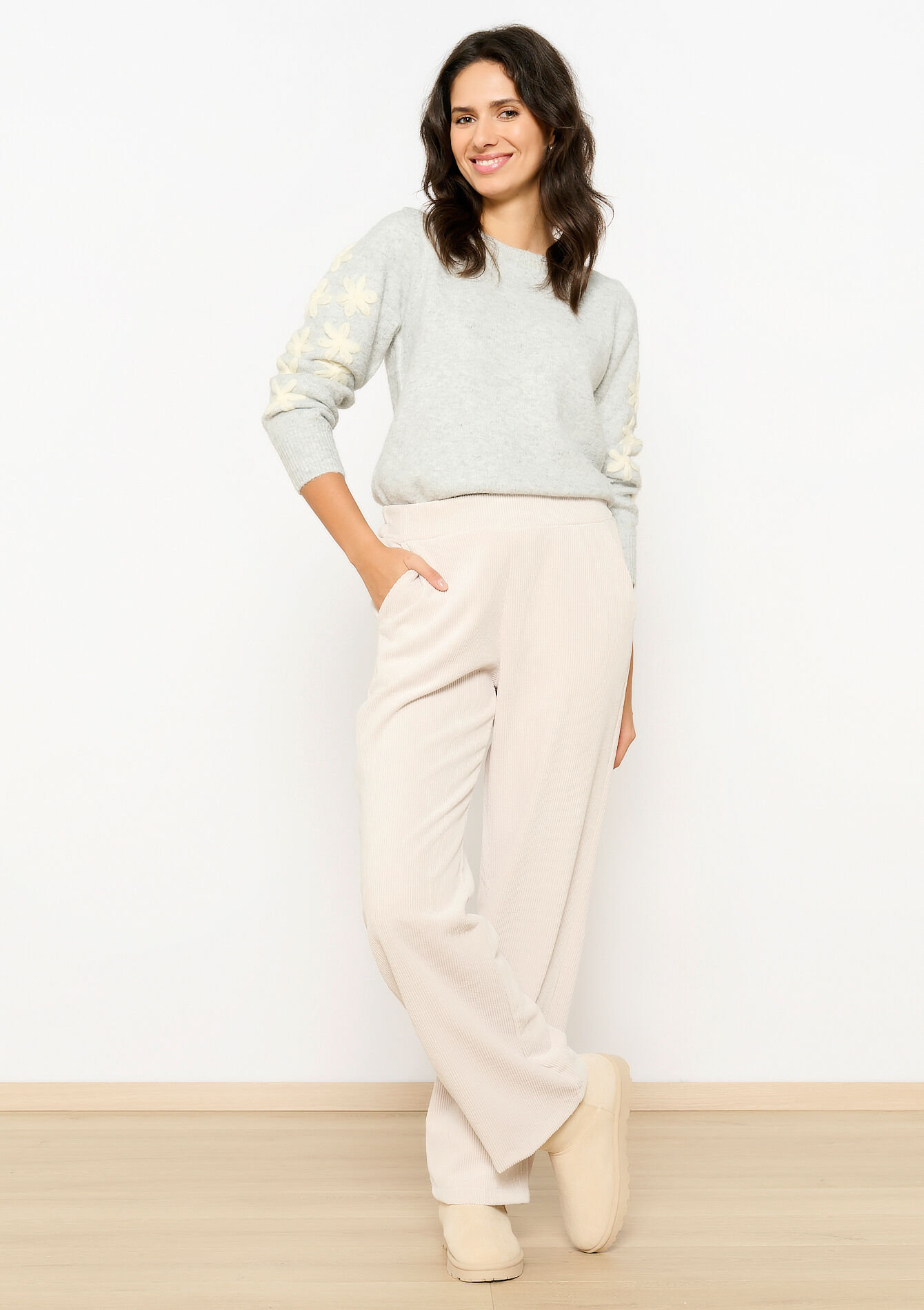 Corduroy broek, Corduroy broek - VANILLA WHITE - 06600934_1013