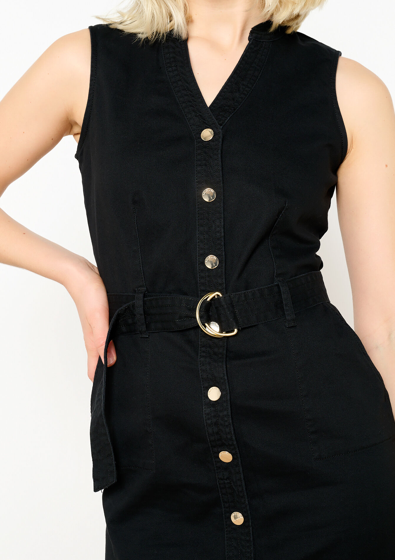 Mouwloze jurk - BLACK - 08103419_1119