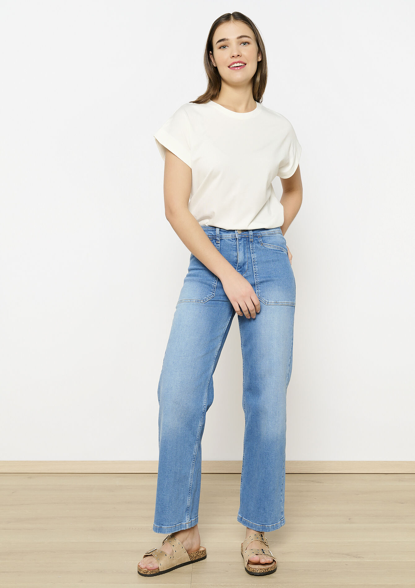 Basic cotton t-shirt - OFFWHITE - 02301672