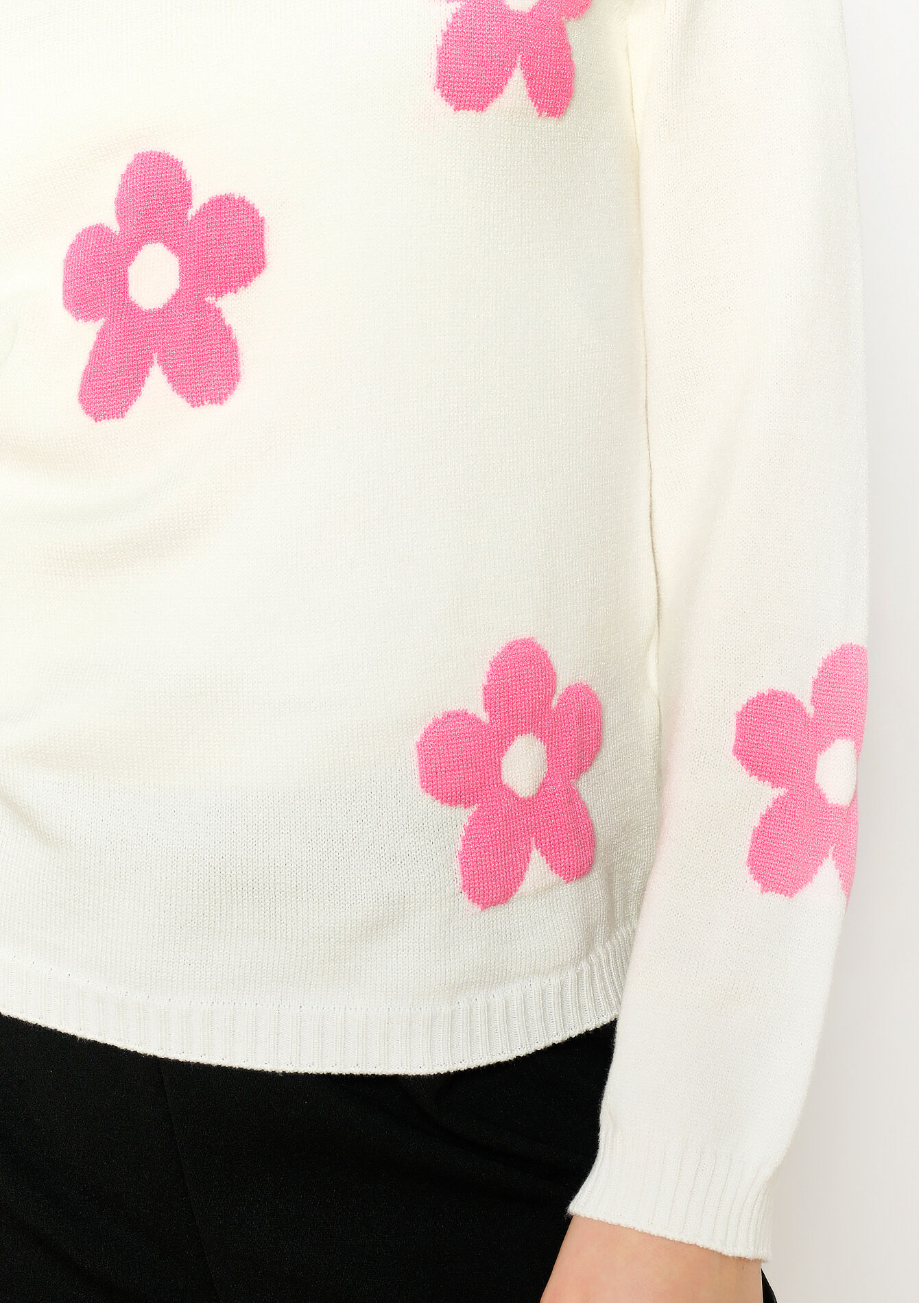 Trui met bloemen, Trui met bloemen - OFFWHITE - 04006860_1001