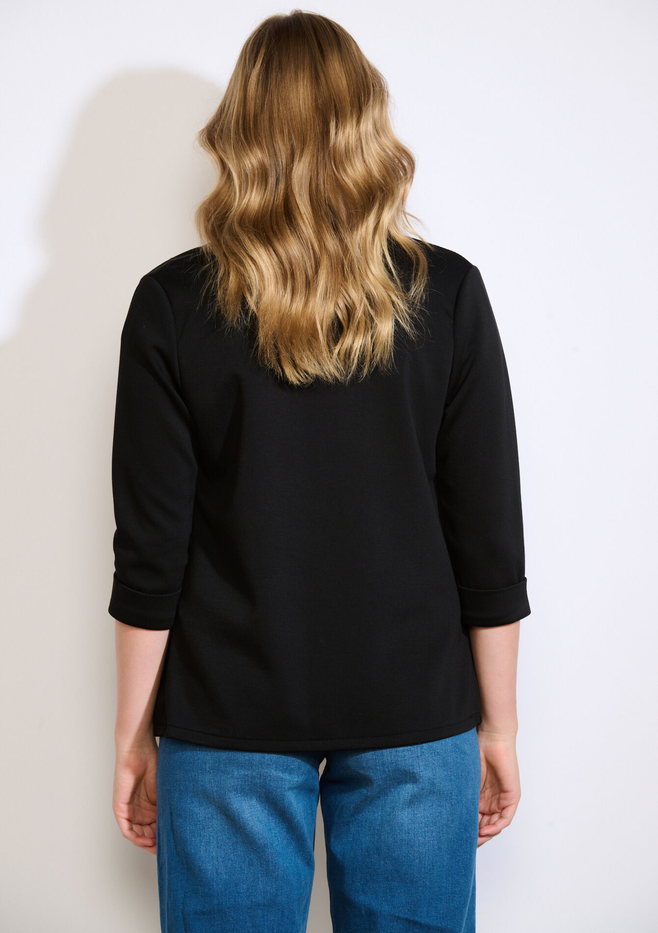 Soepele gestructureerde blazer, Soepele gestructureerde blazer - BLACK - 09101090_1119