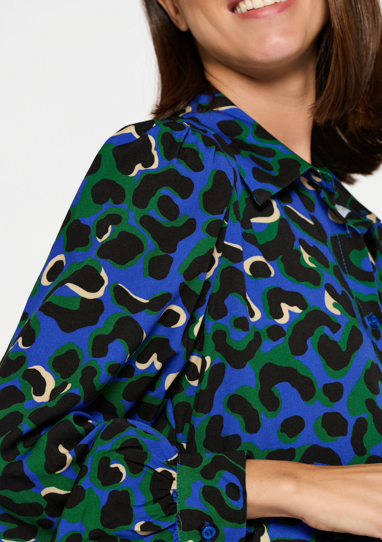 Leopard print maxi dress, Leopard print maxi dress - ELECTRIC BLUE - 08602189_1619