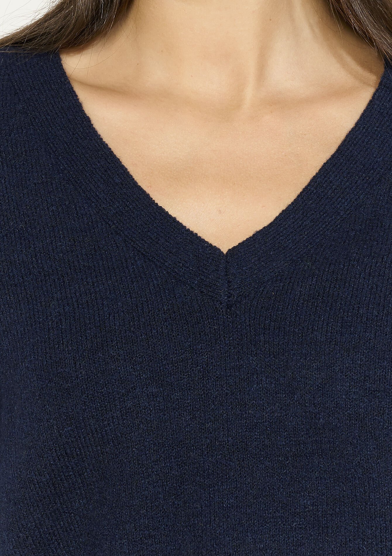 Zachte V-hals trui, Zachte V-hals trui - NAVY BASIC - 04006974_2723