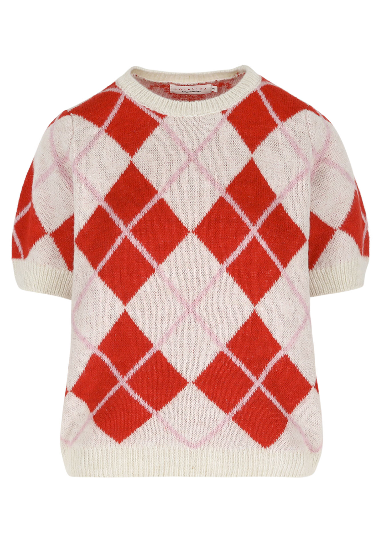 Pull à losanges doux - RED PAPRIKA - 04007200_1293