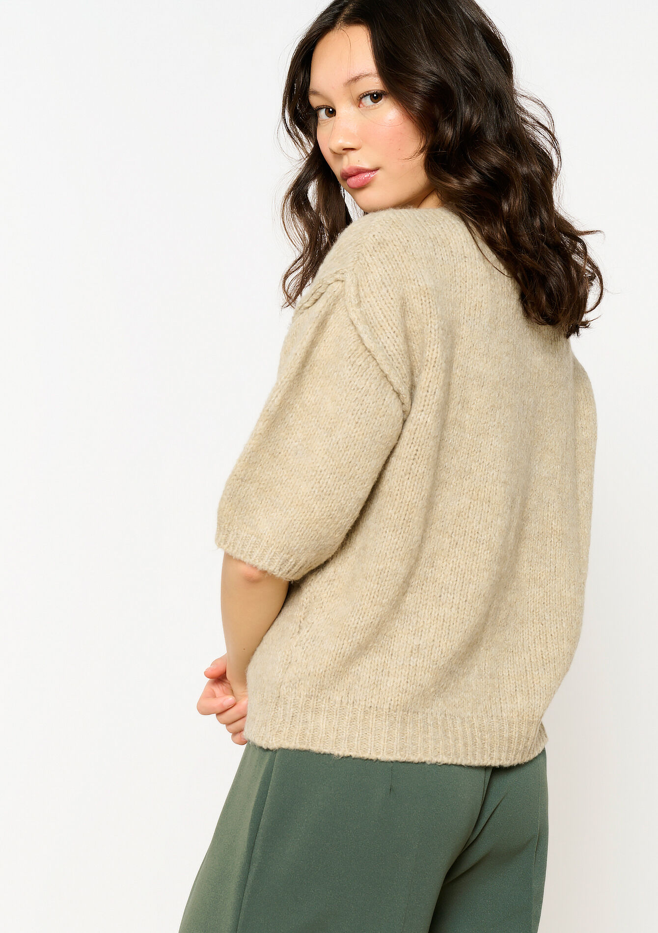 Trui met opschrift, Trui met opschrift - LT BEIGE - 04006849_2527