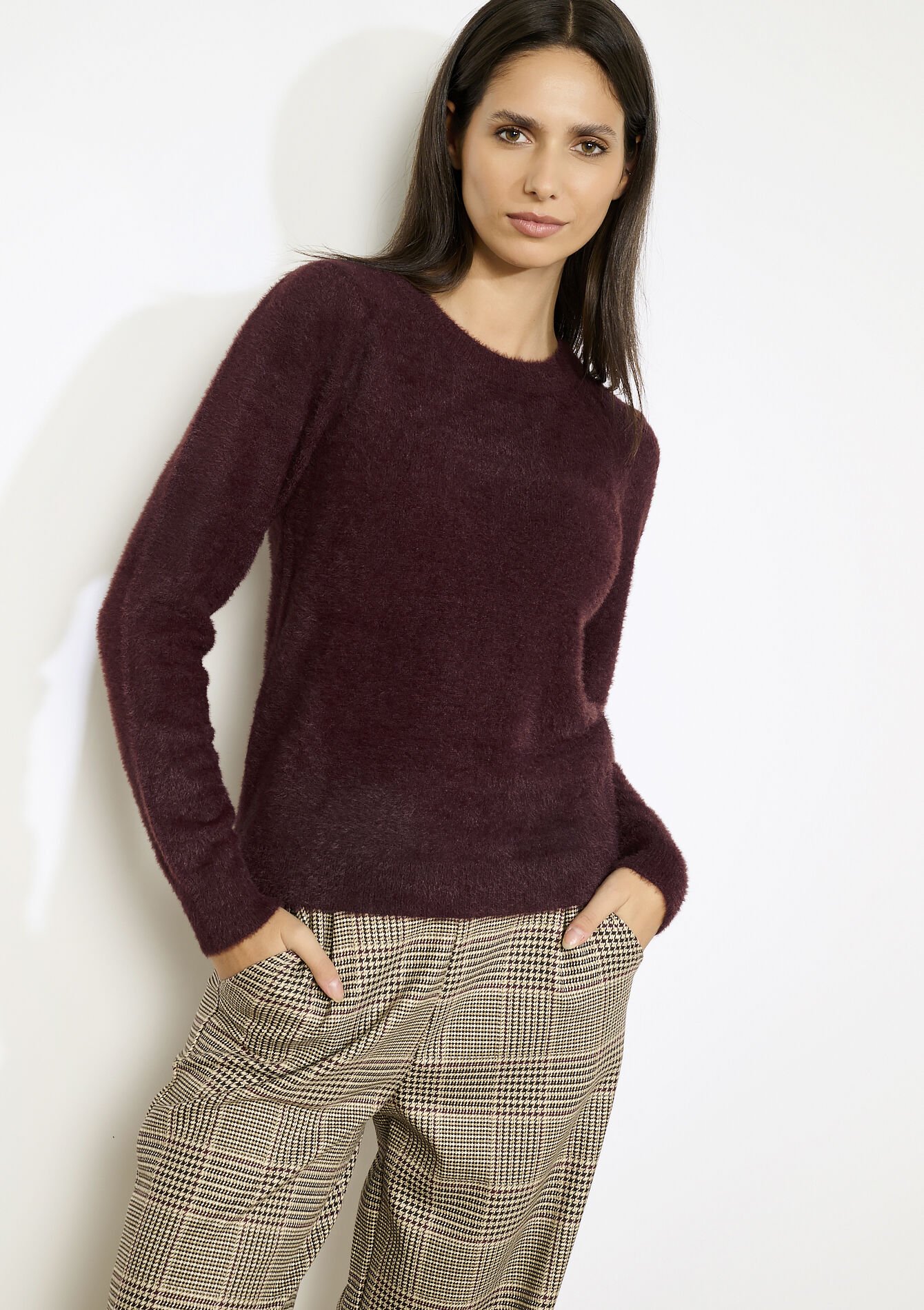 Zachte gebreide trui, Zachte gebreide trui - VANILLA WHITE - 04006925