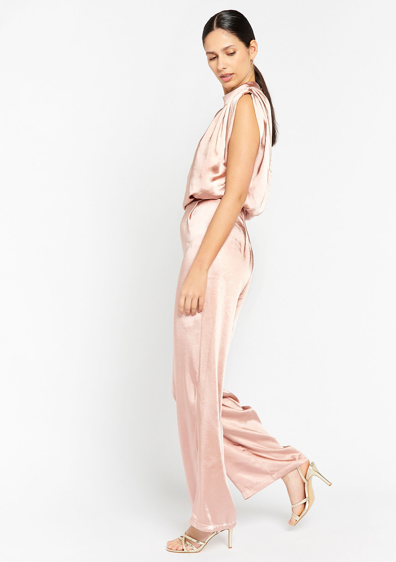 Satijnen jumpsuit - COSMETIC PINK - 06004384_5733