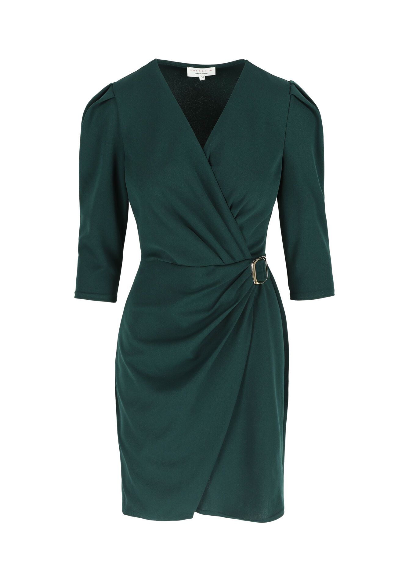 Jurk met wikkeltop, Jurk met wikkeltop - BOTTLE GREEN - 08103505_1778