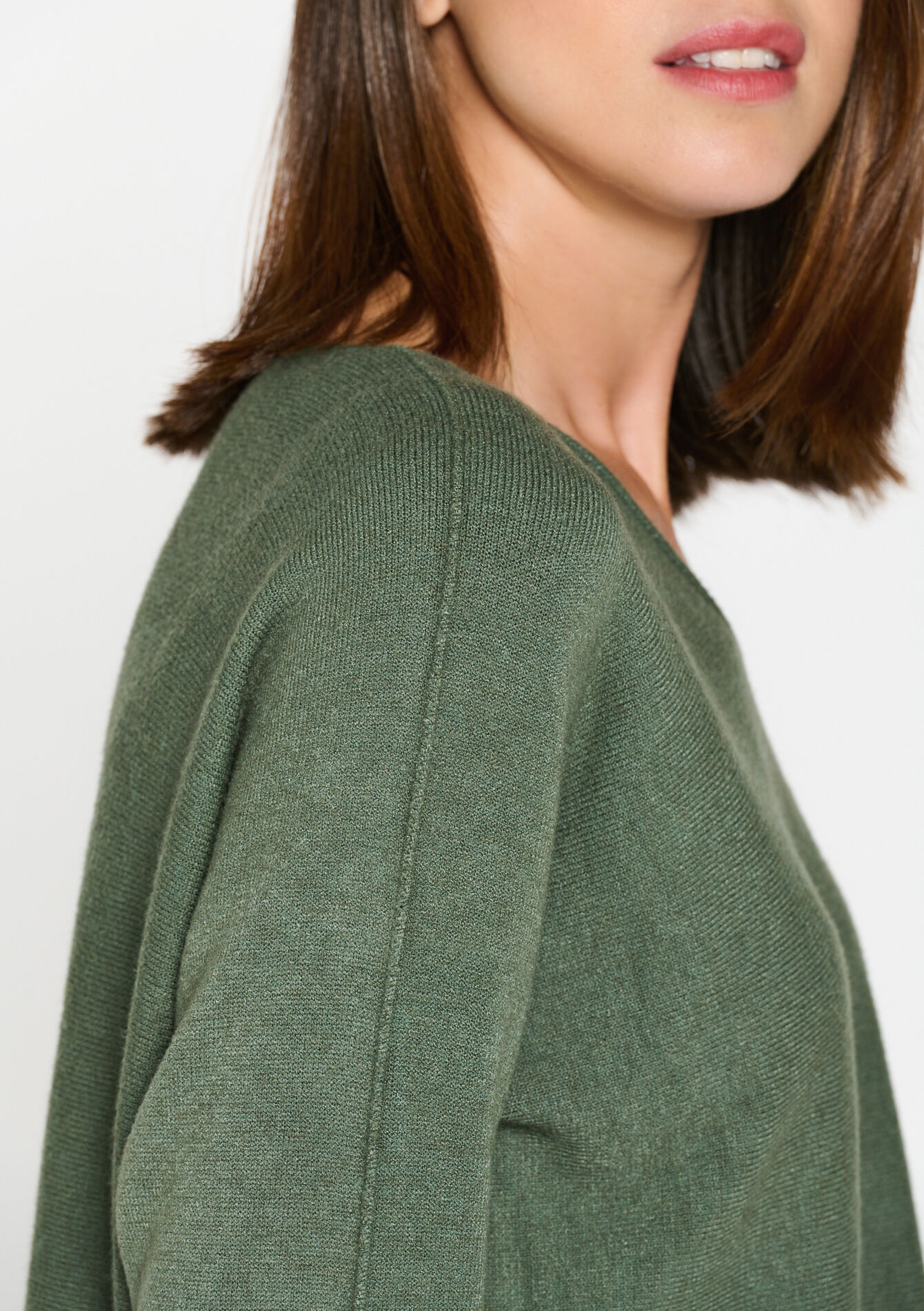 Pullover à manches chauve-souris, Pullover à manches chauve-souris - KHAKI MED - 04006311_4327