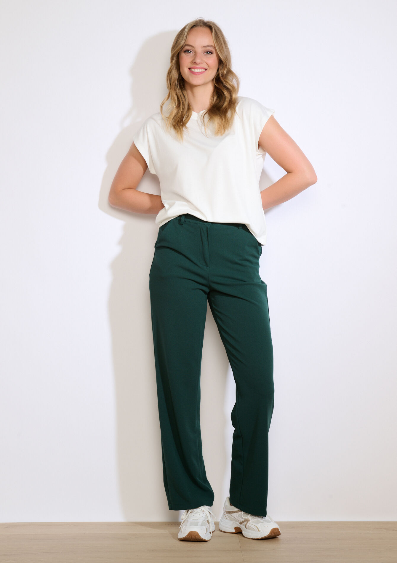 T-shirt fluide à épaules cap - OFFWHITE - 02301869_1001