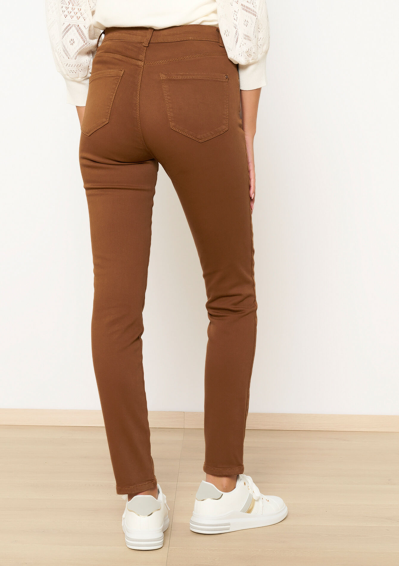 Multiple size slimfit trousers, Multiple size slimfit trousers - CAMEL CINNAMON - 06004519_3835