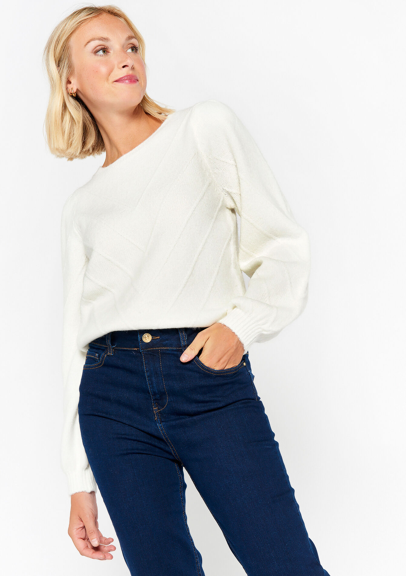 Pull avec motif en V - OFFWHITE - 1073638