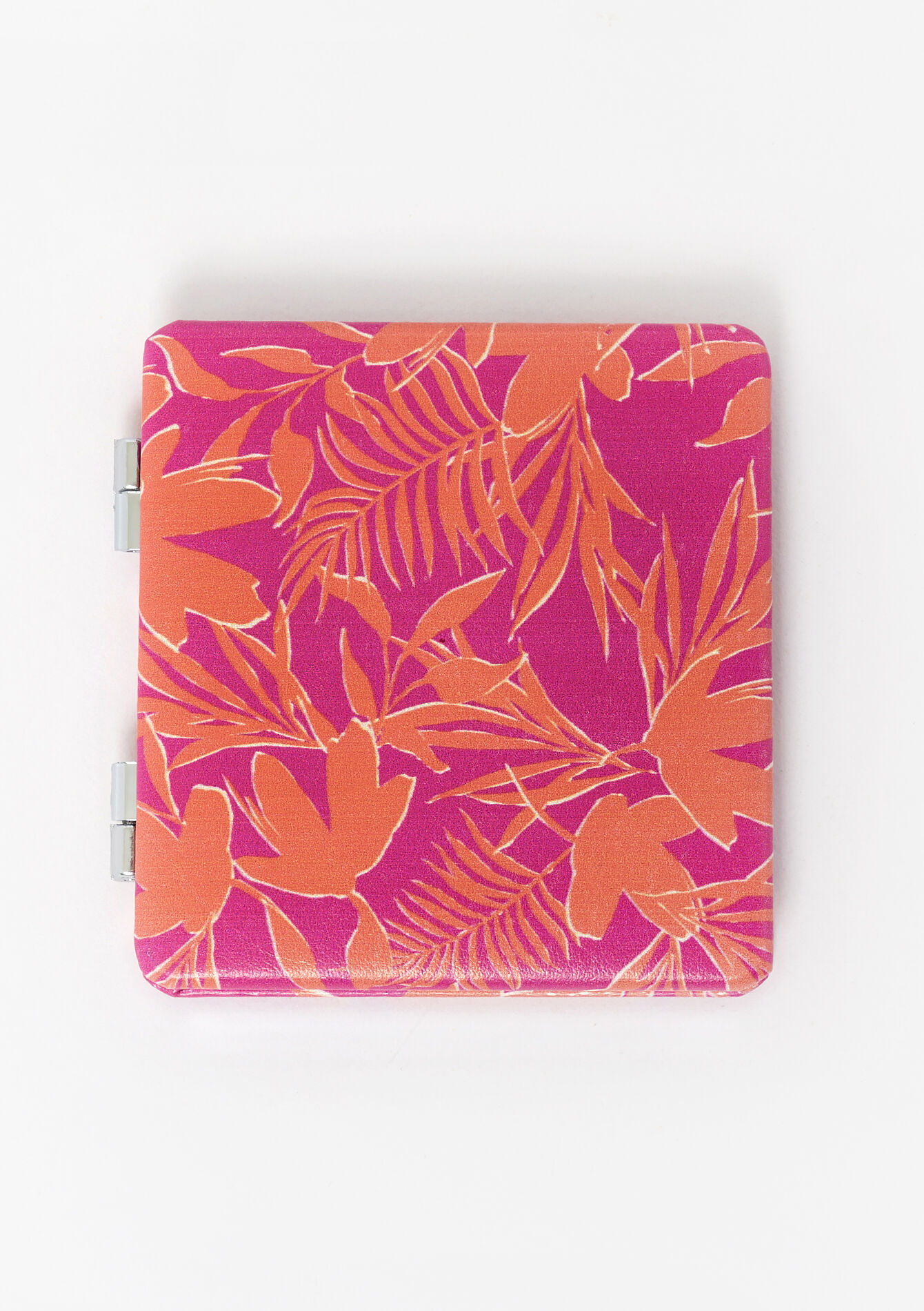 Floral compact mirror, Floral compact mirror - ORANGE BRIGHT - 17002160_1255