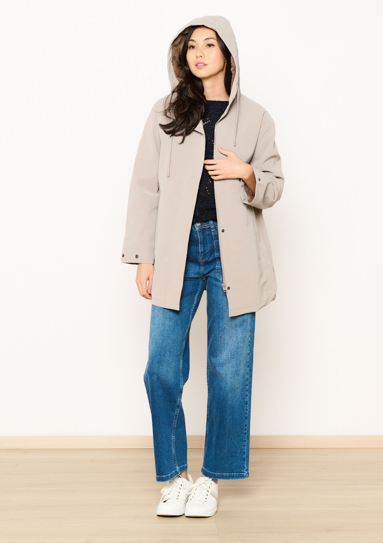 Waxed parka with fluffy lining, Waxed parka with fluffy lining - TAUPE - 1120261