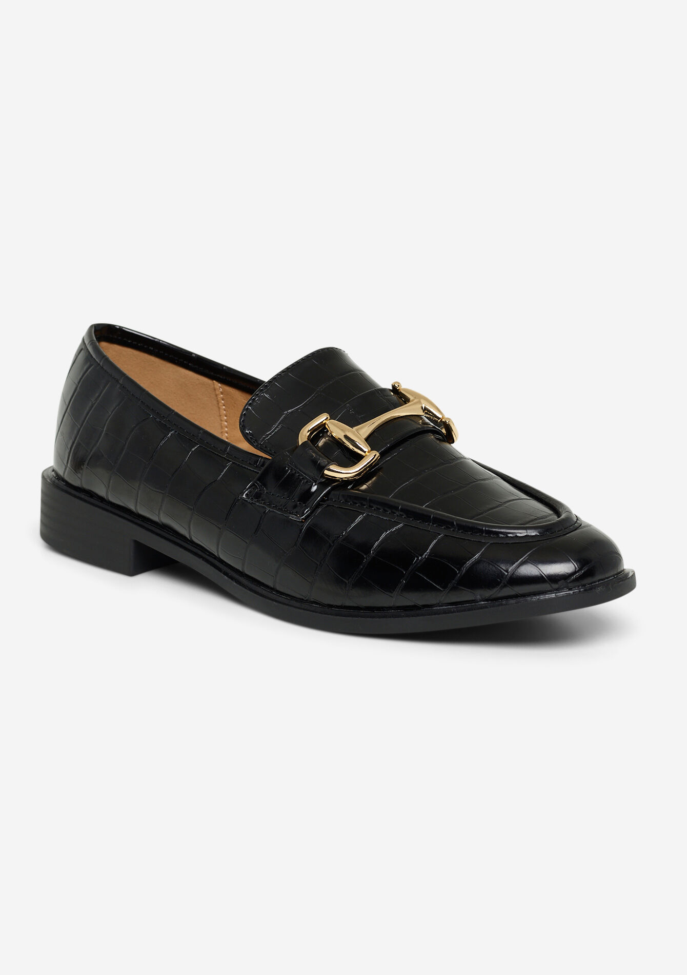 Glossy buckle loafers, Glossy buckle loafers - BLACK - 13200064_1119
