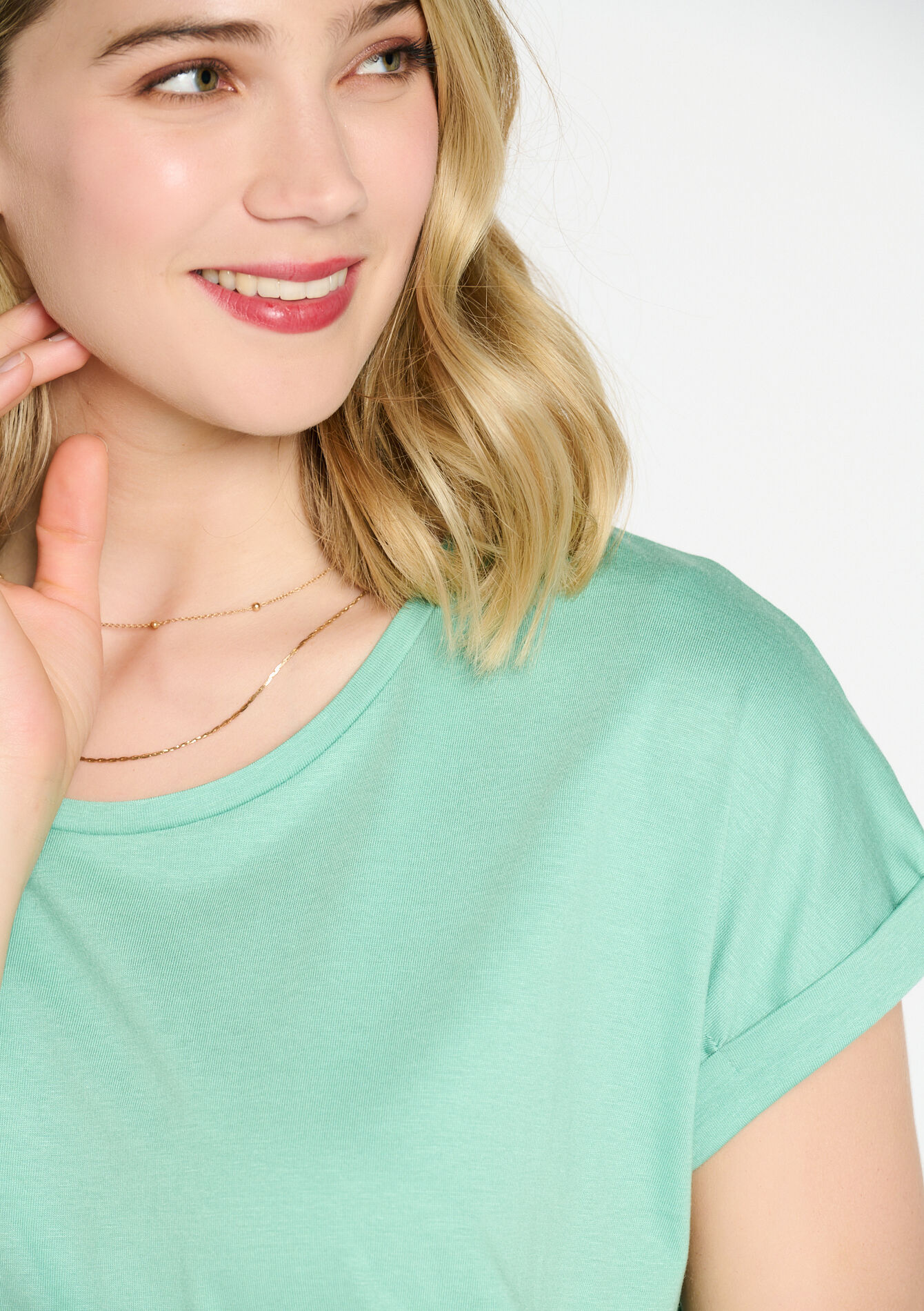 Basic T-shirt, Basic T-shirt - MINT GREEN - 02301308_1723