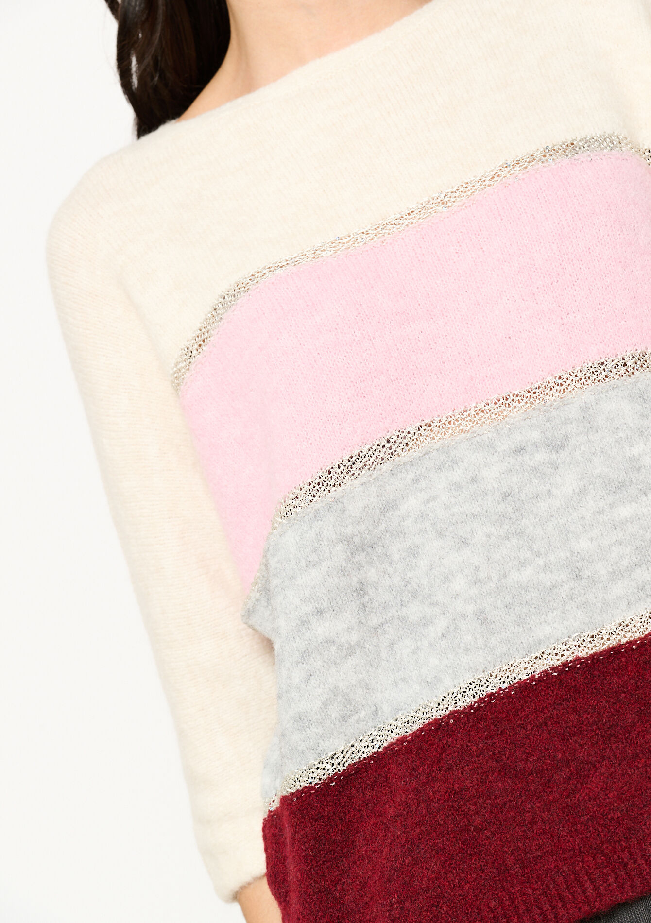 Trui met colourblock, Trui met colourblock - LT PINK - 04006679_2515