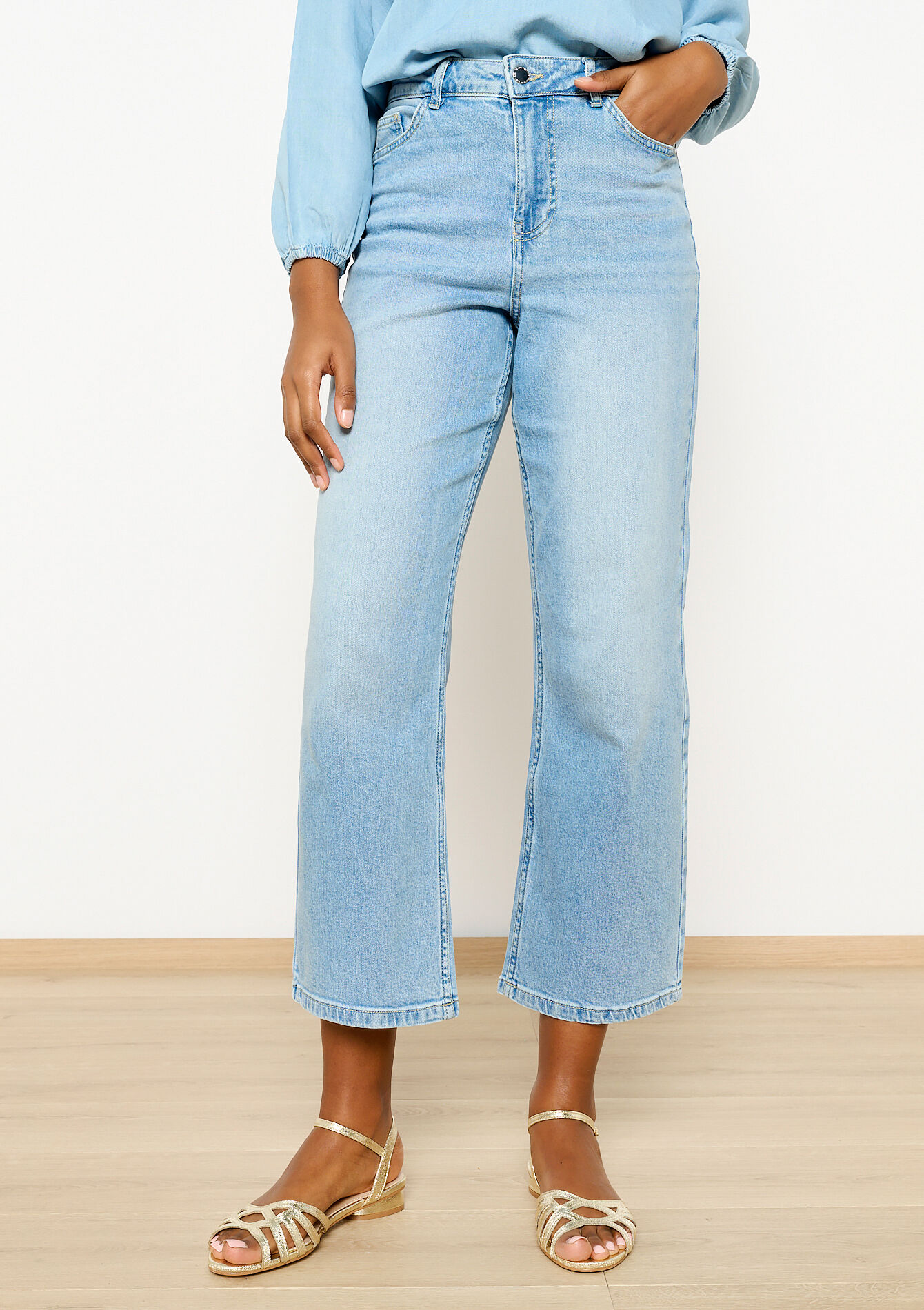 Wide leg jeans - BLUE BLEACHED - 22000519_0502