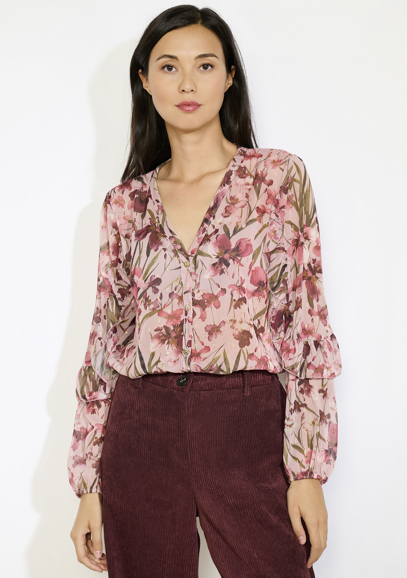 Losvallend bloemenhemd, Losvallend bloemenhemd, , back