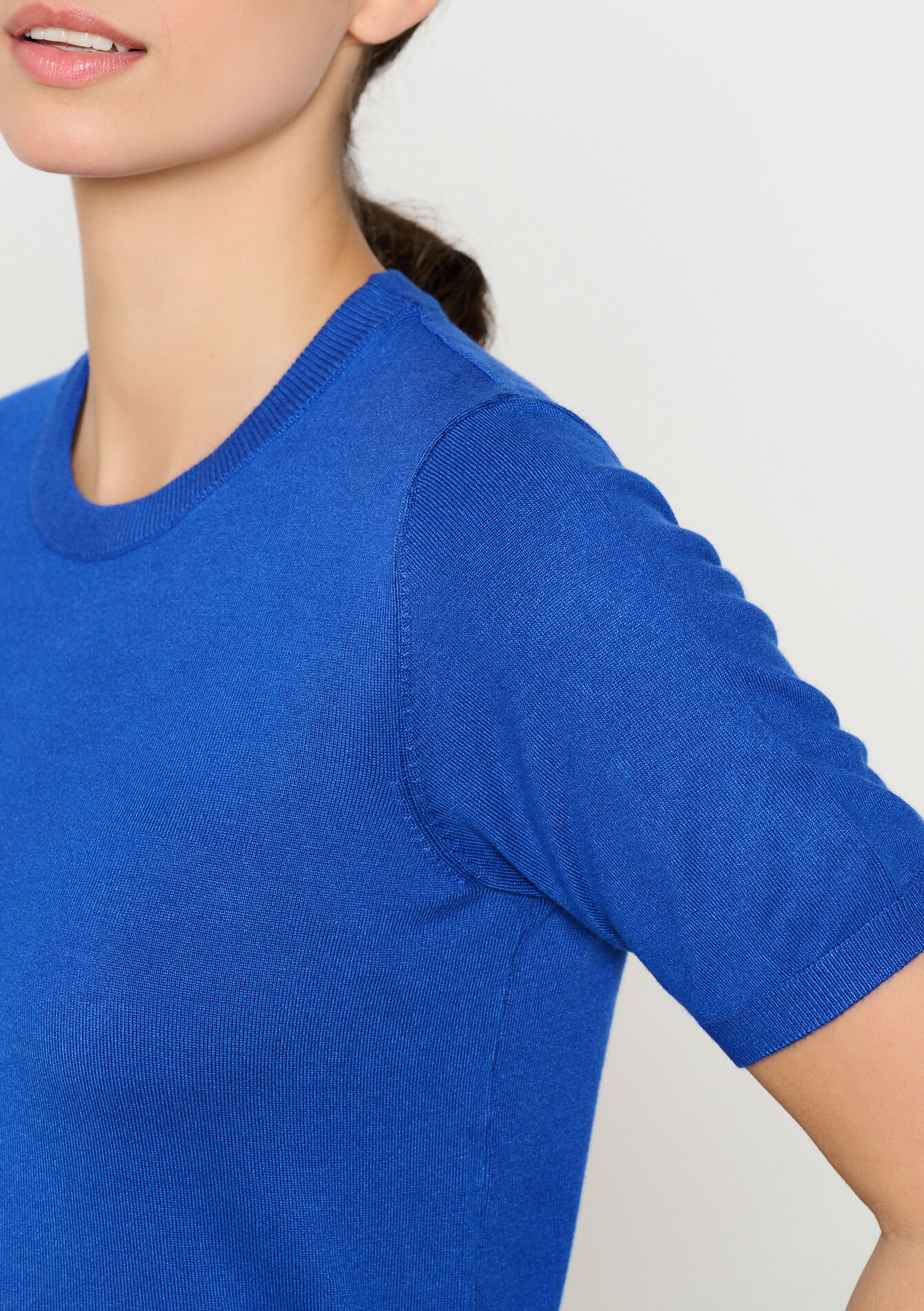 Trui met korte mouwen, Trui met korte mouwen - ELECTRIC BLUE - 04006653_1619