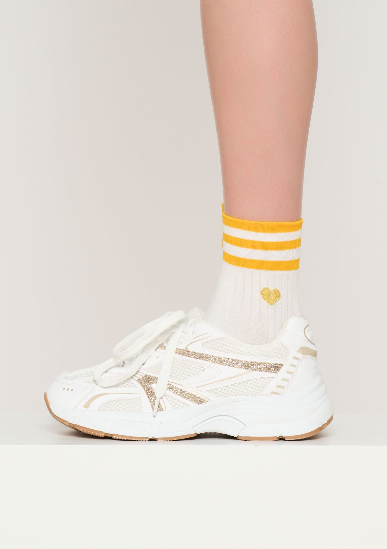 Sportieve sokken met hart, Sportieve sokken met hart - YELLOW SUN - 17101423_5007