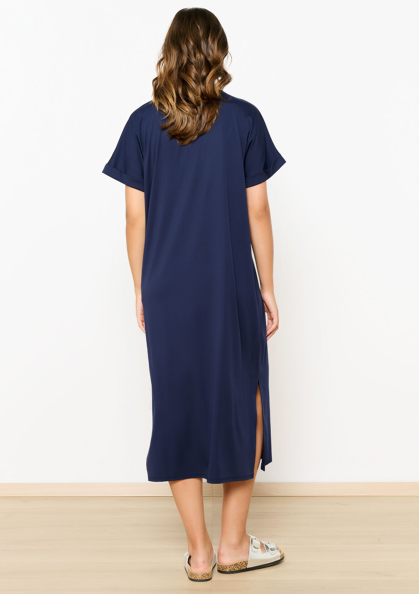 Maxi T-shirtjurk, Maxi T-shirtjurk - NAVY BASIC - 08103825_2723