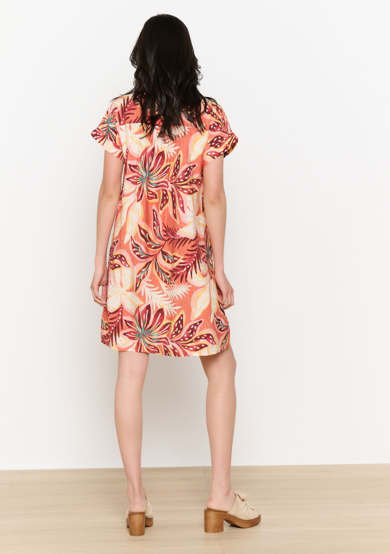 Floral summer dress - TERRACOTTA - 08104113