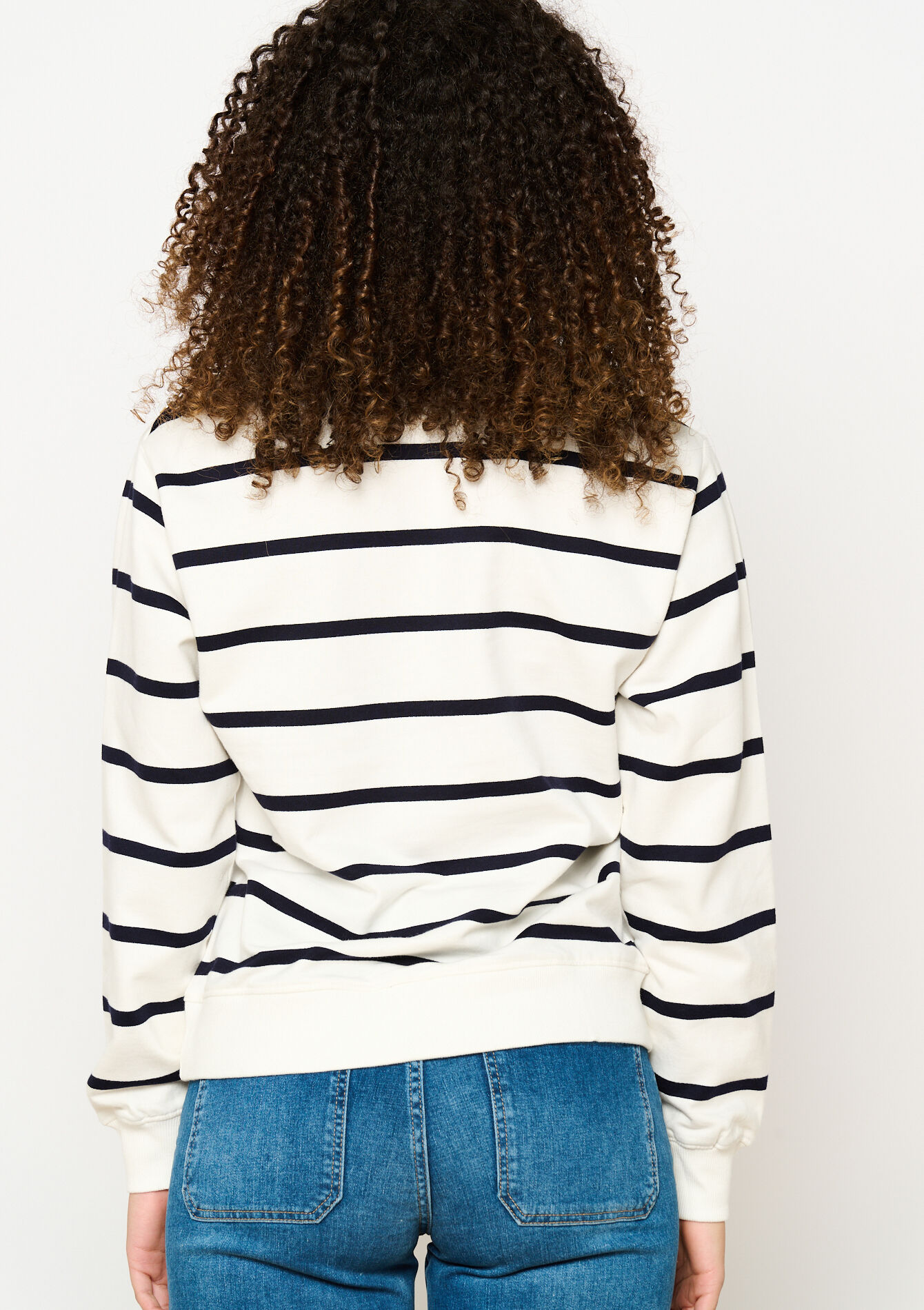 Gestreepte sweater, Gestreepte sweater - VANILLA WHITE - 03001752_1013