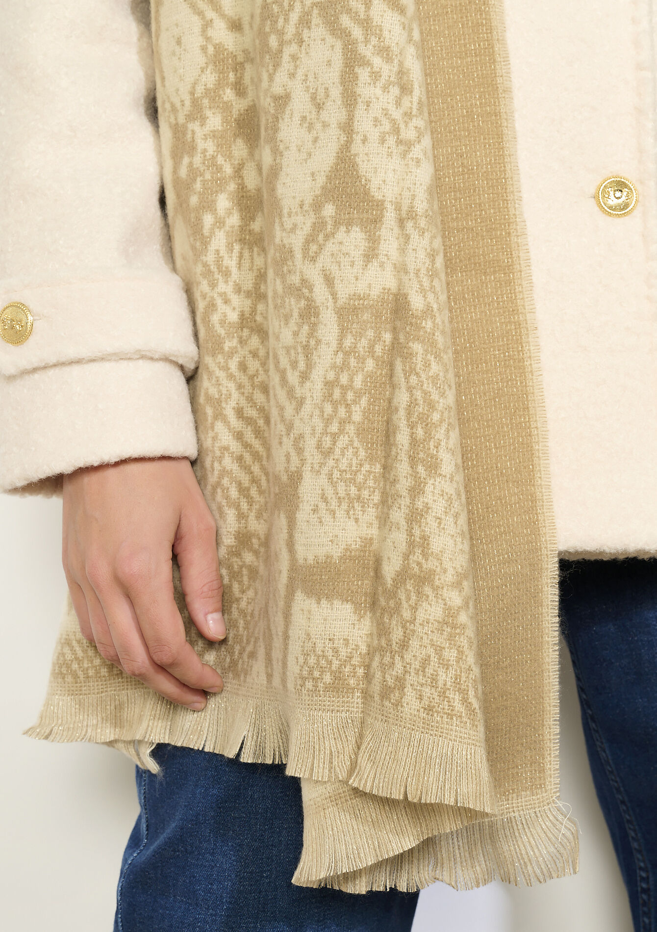 Écharpe douce imprimé python, Écharpe douce imprimé python - LT BEIGE - 17101404_2527