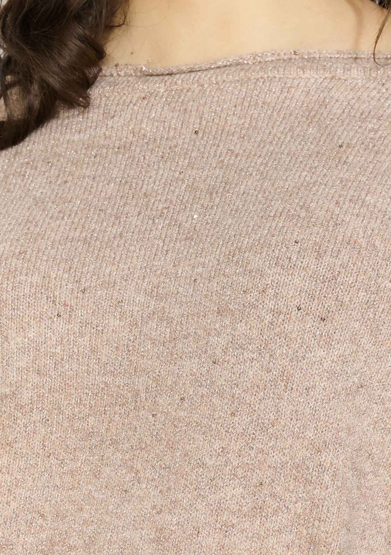 Zachte glittertrui, Zachte glittertrui - LIGHT TAUPE - 04006935_2572