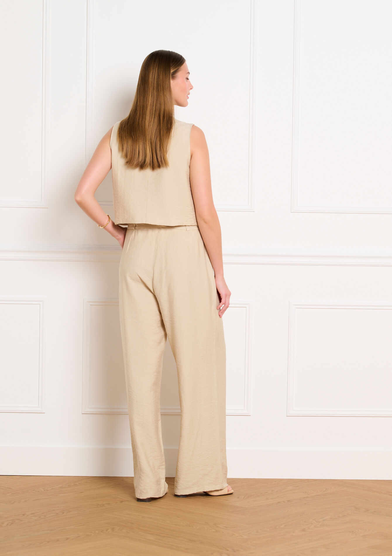 Pantalon fluide ample - LT BEIGE - 06100811_2527